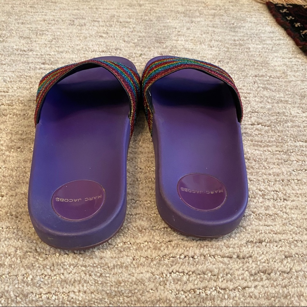 Marc Jacobs Rainbow Glitter Pool Slides - image 6